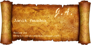 Janik Amadea névjegykártya